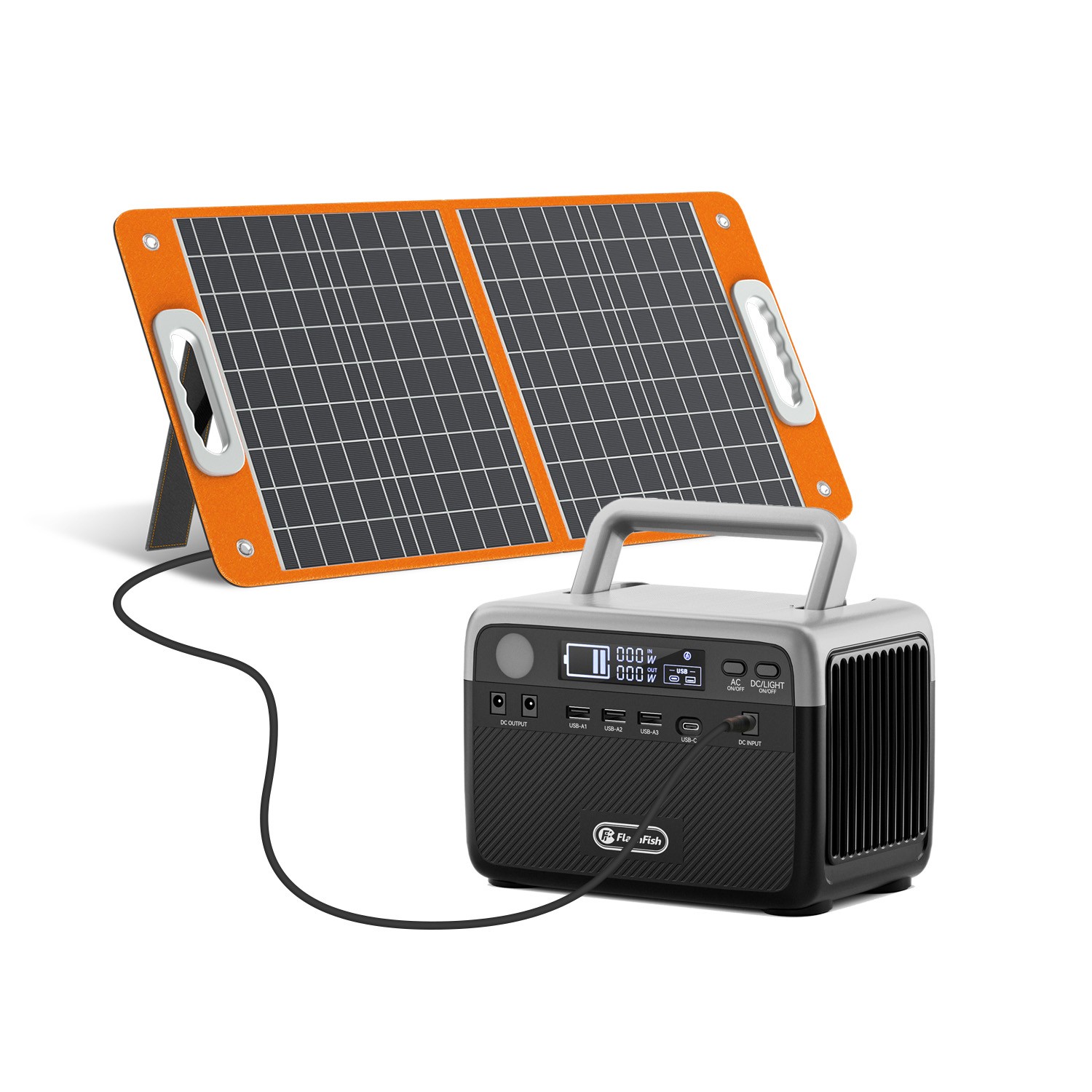 Flashfish 230Wh Solar Generator with Solar Panel Included Portable Power Station