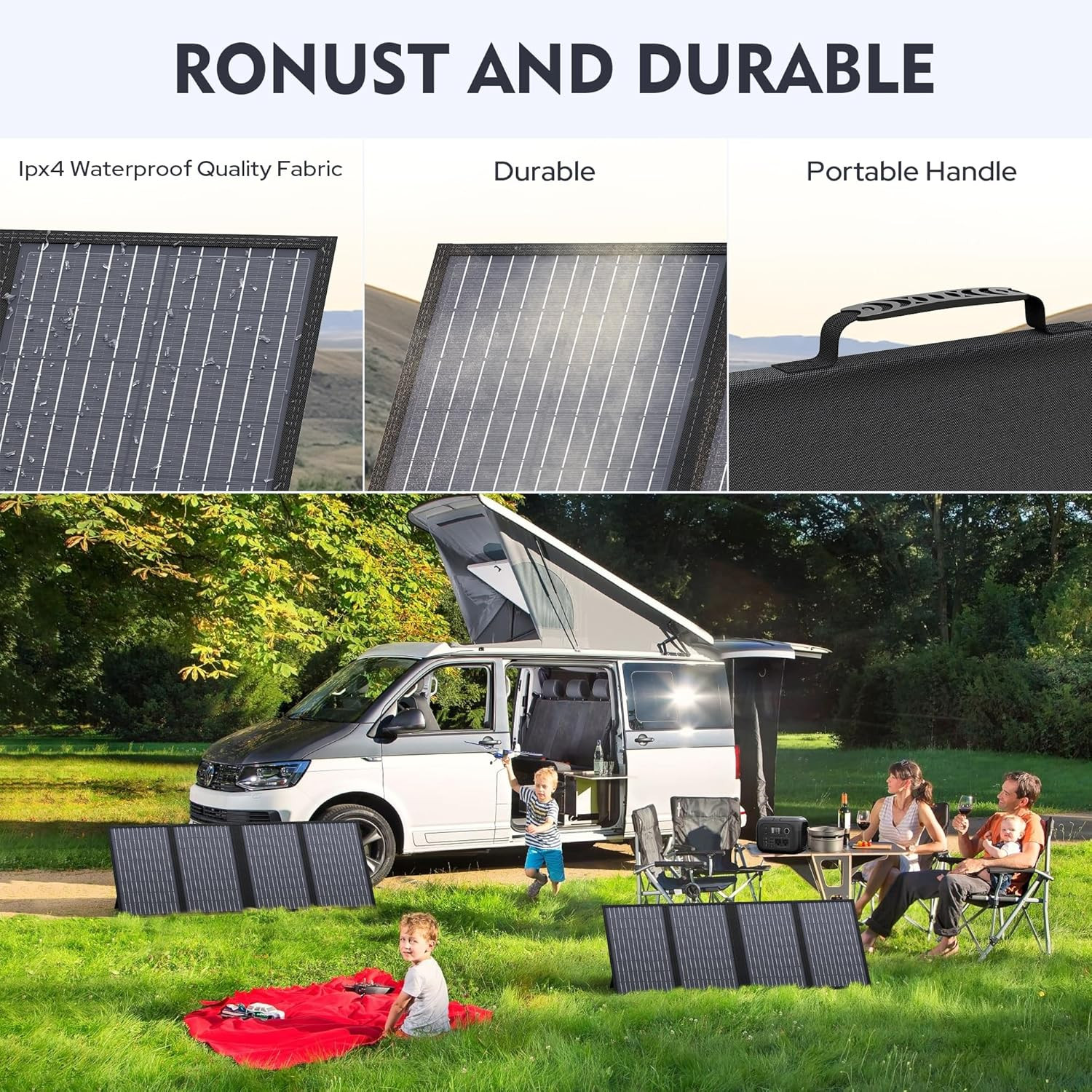 Solar Generator with Panels, 300W Solar Generator with 60W Solar Panel, 80000Ma