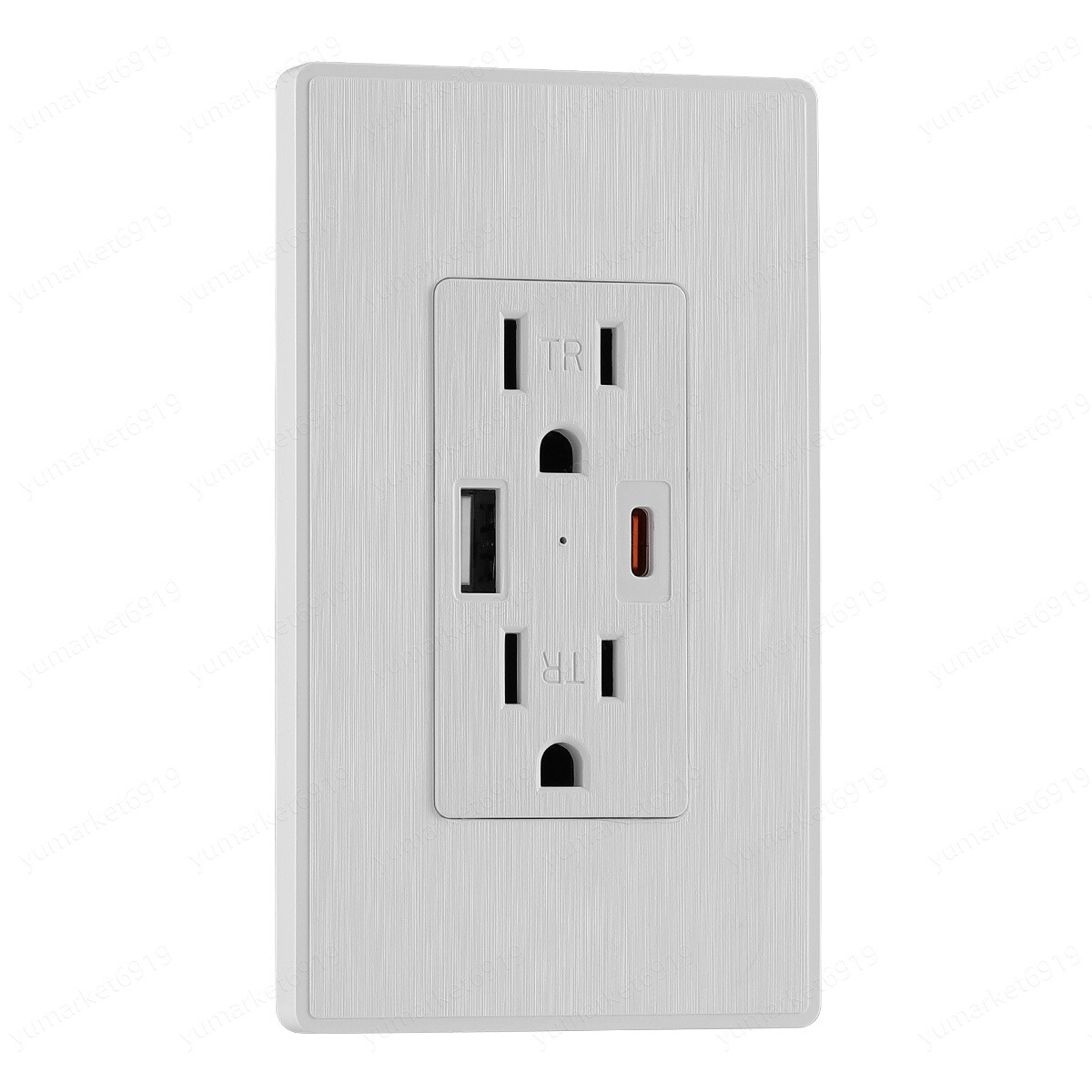 110V Dual USB Port Type C Wall Socket Charger AC Power Receptacle Outlet Panel