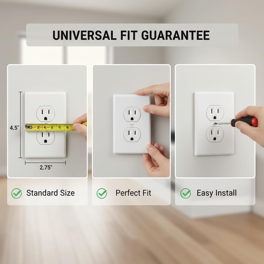 Outlet Covers Wall Plates – Electrical Outlet Covers12-pack Standard Size