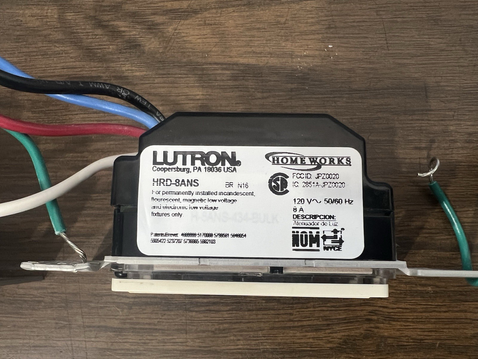 Lutron HRD-8ANS HomeWorks RF Maestro Electronic Switch Lot Of 2