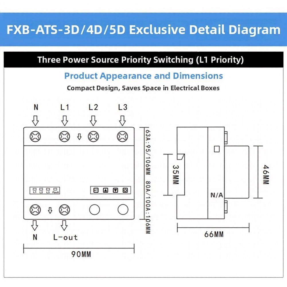 220V Overvoltage Undervoltage Protector with Auto Switching and Delayed Restart