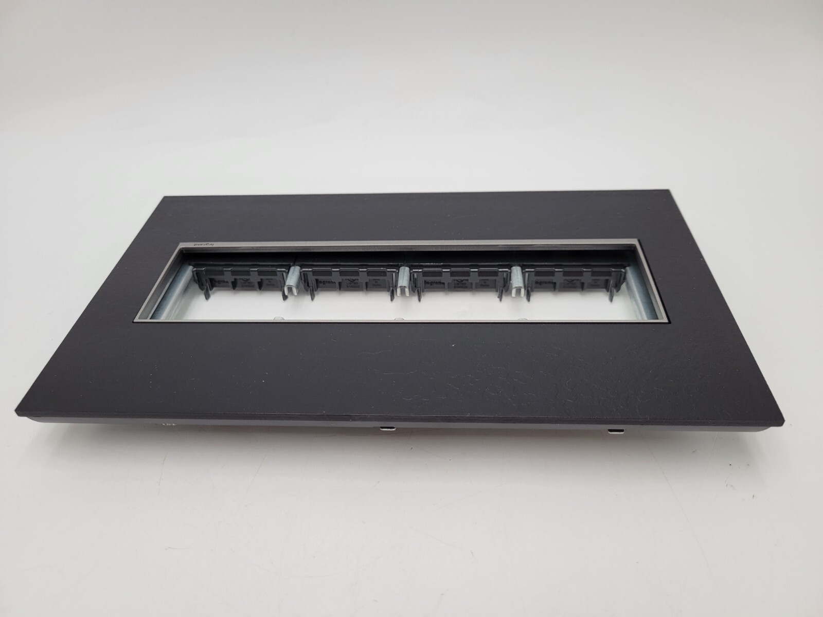Legrand AWM4GHFBK1 Hubbardton Forge Black Steel Indoor 4-Gang Square Wall Plate