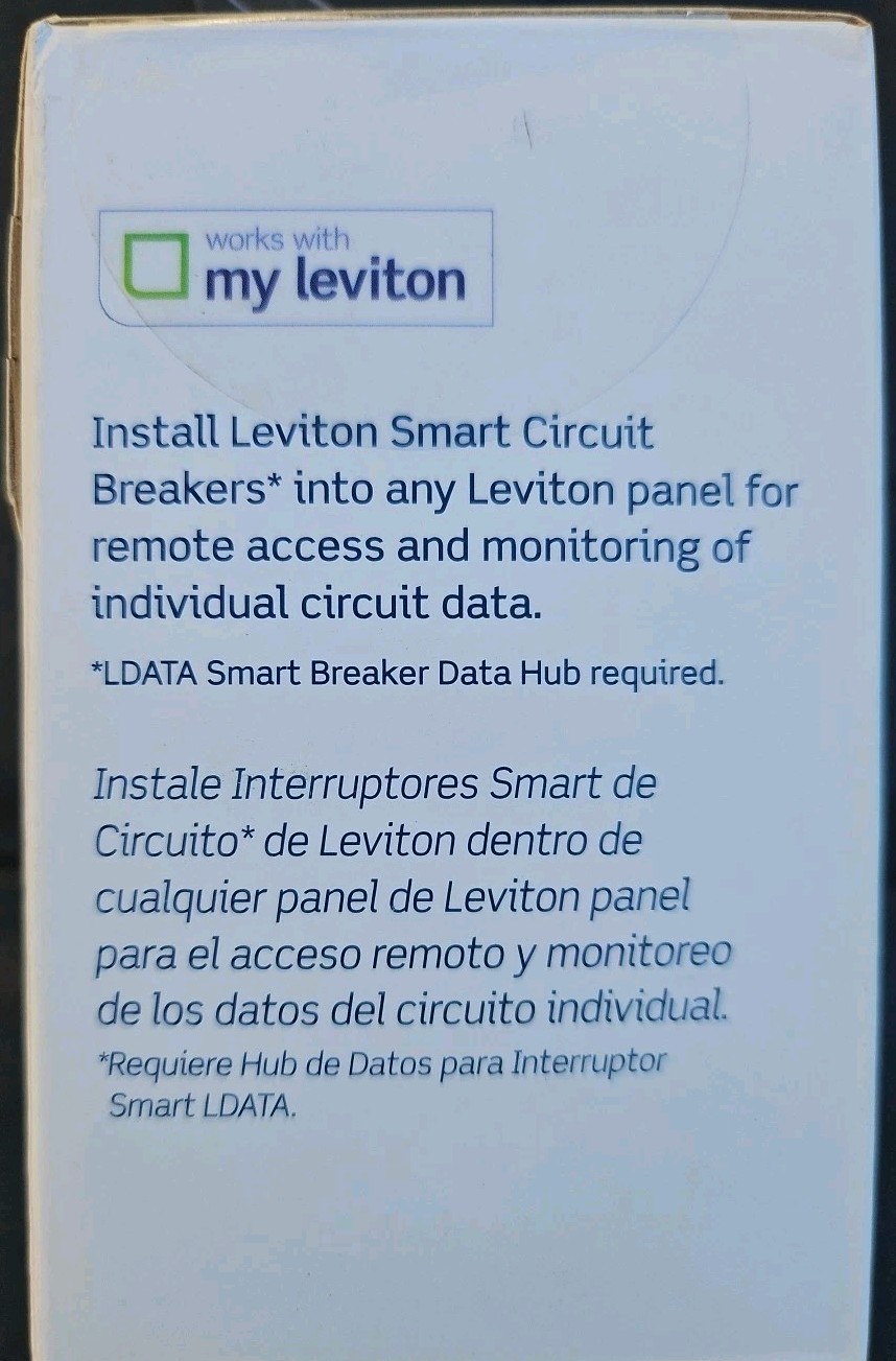 Leviton LB230-SR Dual-Pole 30A Smart Circuit Breaker
