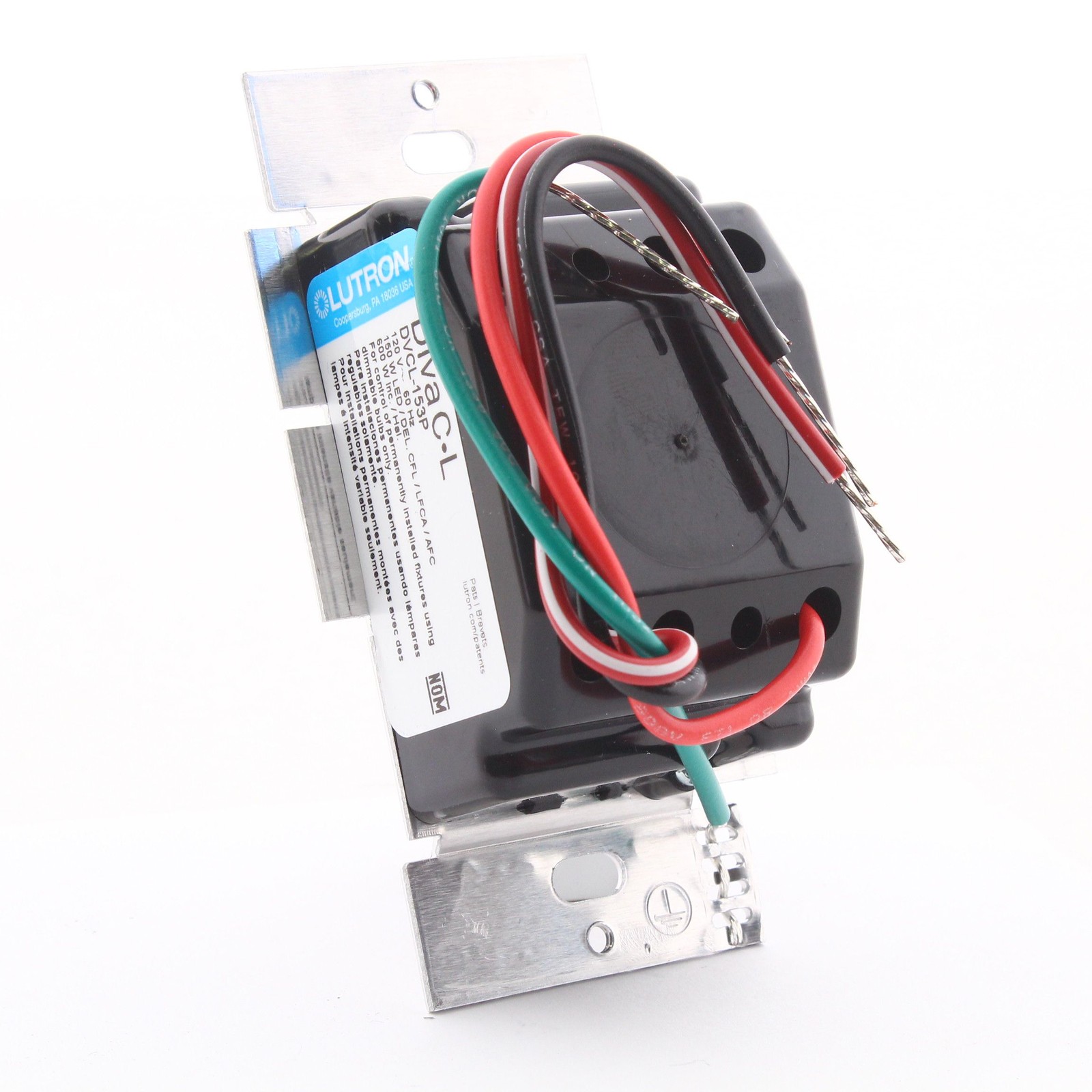 Lutron Black Dimmer Switch for Dimmable LED CFL Incandescent Bulbs DVCL-153P-BL