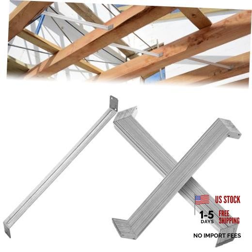 24 Pcs 16 Inch Sway Brace Joist Hanger Contractor Galvanized Steel Brace for