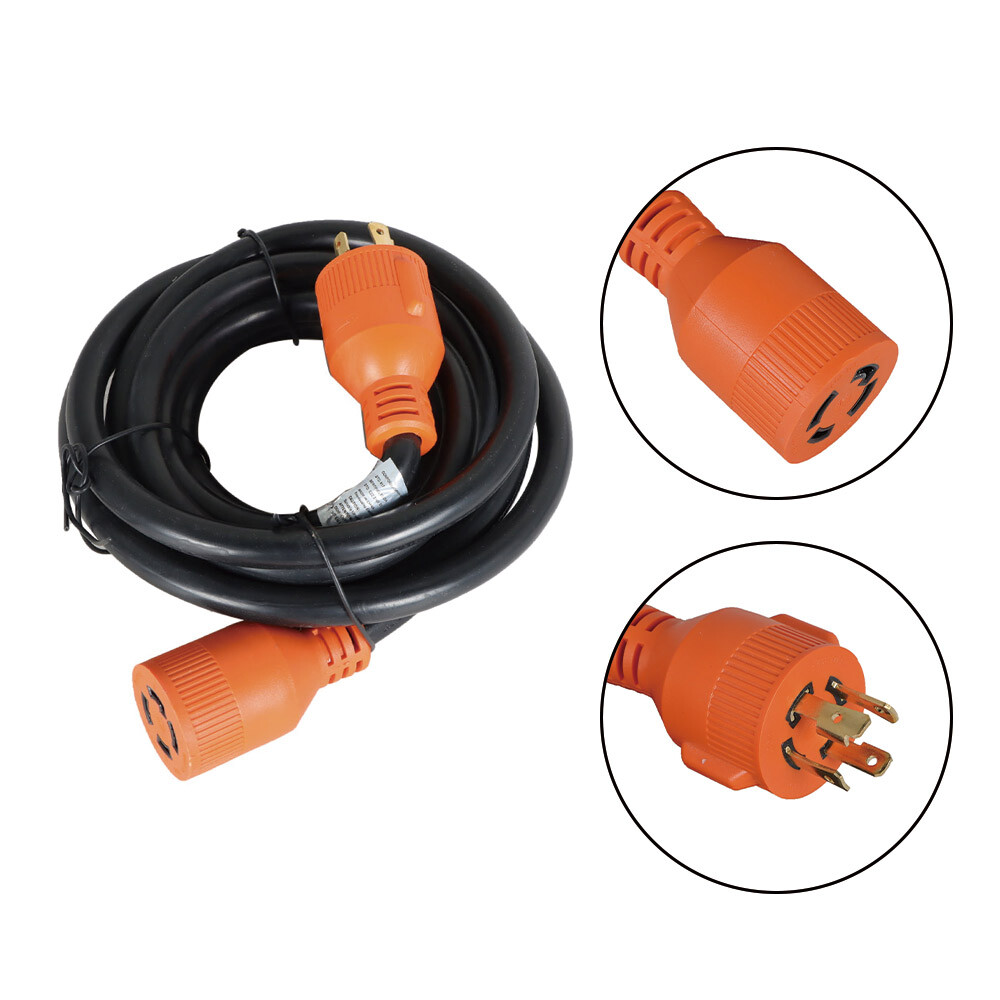 15 Feet 30 AMP 4 Prong NEMA 14-30P/NEMA14-30R Generator Extension Cord
