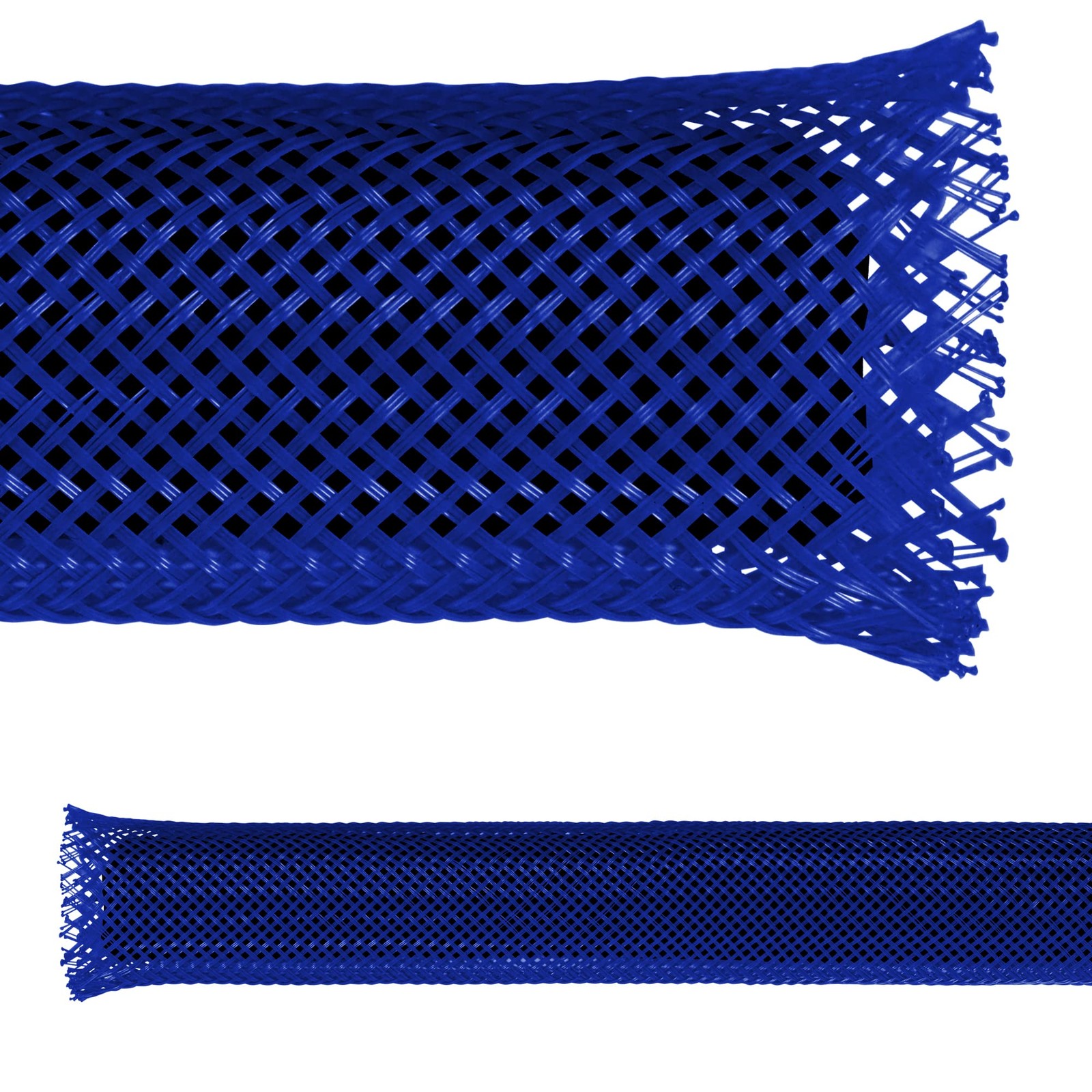 Electriduct 1.75″ PET Expandable Braid Sleeving 1.75 Inch – 10 Feet, Blue