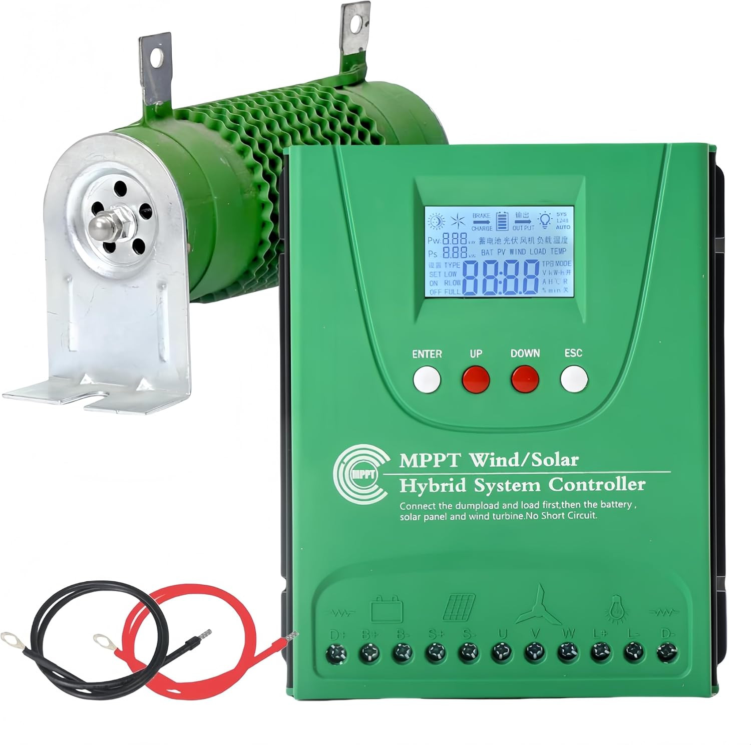 2000W Wind Solar Hybrid Charge Controller, 1000W Wind Turbine & 1000W Solar Pane