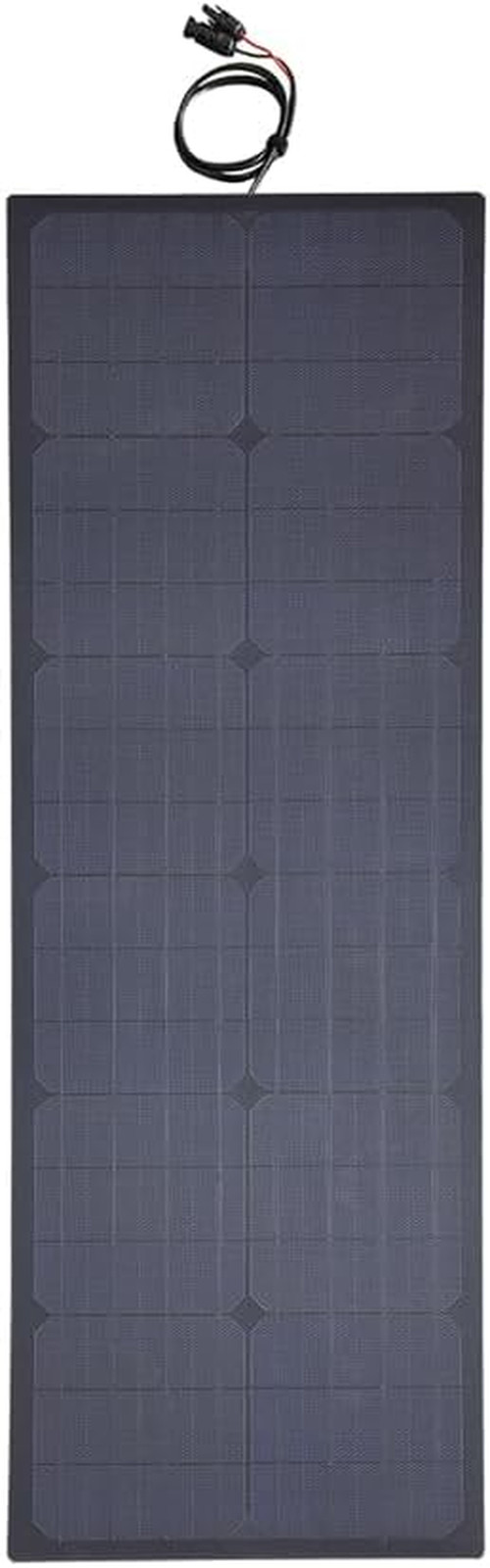 55W 12V ETFE Black Flexible Solar Panel, with Solar Cable on Back Side, PERC Mon