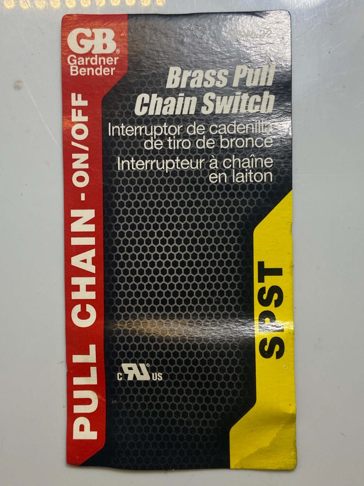 Pull Chain Switch SPST For Fans & Lights On-Off 6-Amps 125-Volts NEW-IN-PACKAGE