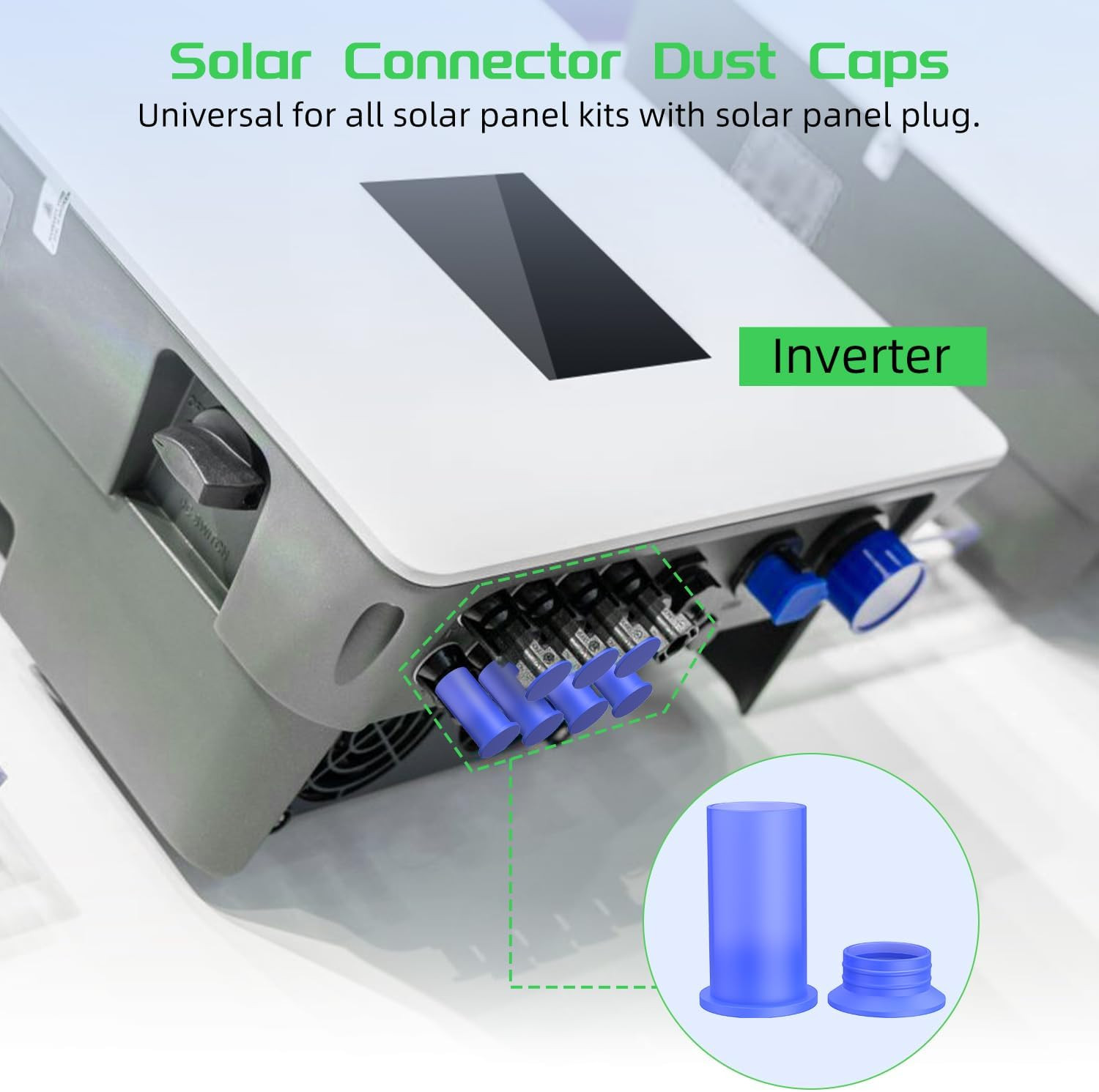 300 Pairs Solar Connector Caps, Obvious Color Weather Resistant Dust Male and Fe