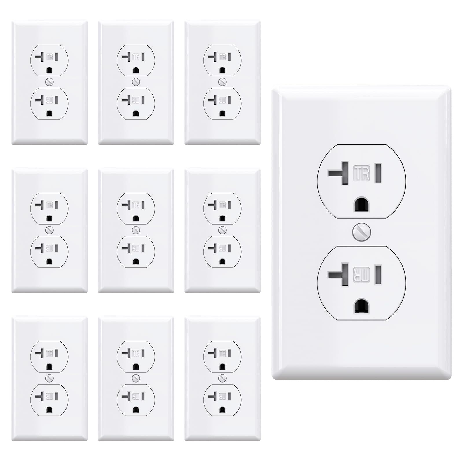Duplex Electrical Receptacle Outlets, 20Amp 125V Wall Outlet, Residential, TR…