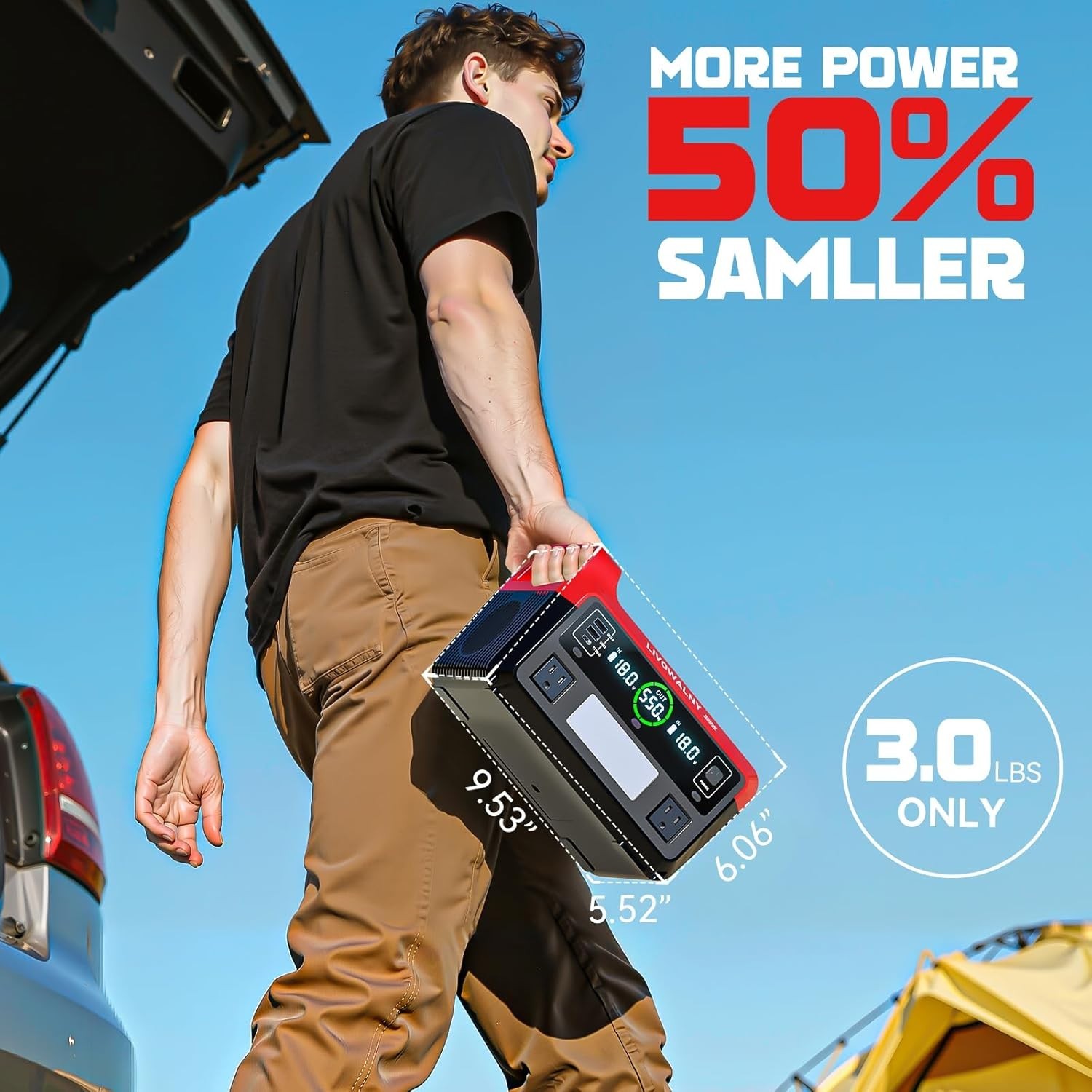 Portable 550W Power Station for Milwaukee 18V Battery