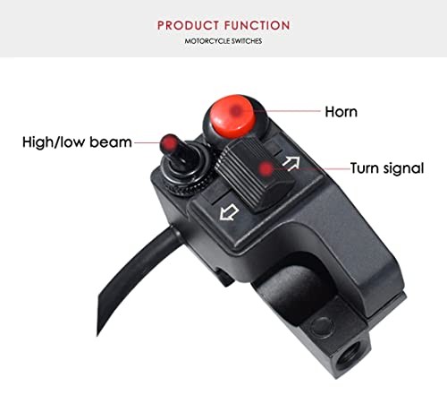 Aluminum Alloy Left Motorcycle 7/8″ Handlebar Mount Switch Horn Beam Winker
