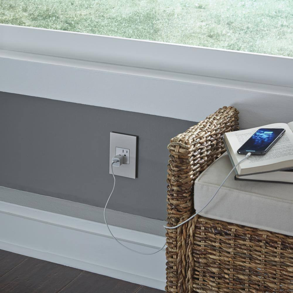 Adorne 15 Amp 125-Volt Tamper Resistant Duplex Outlet, White
