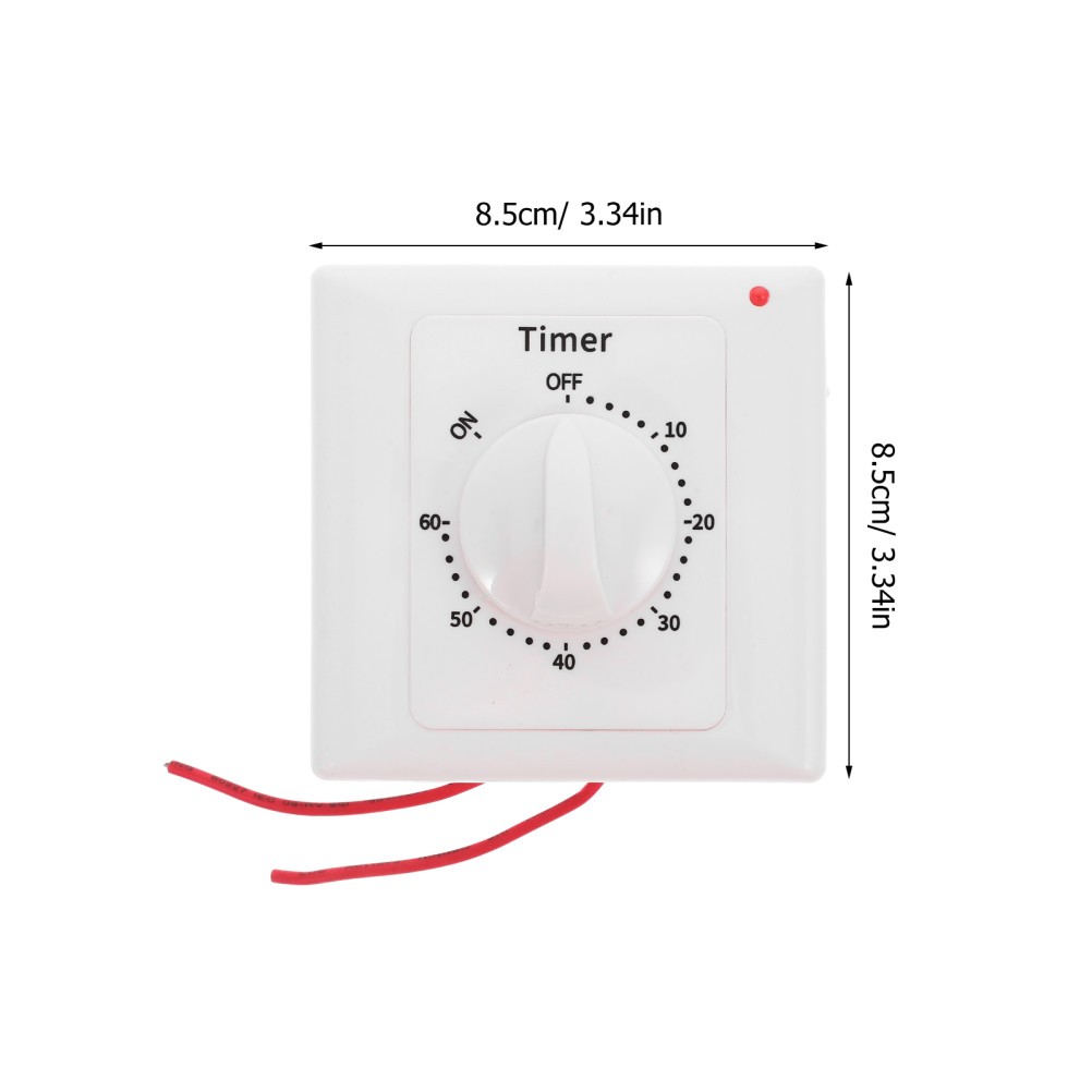 Indoor Mechanical Timer Switch for Lights with Multiple Time Settings White