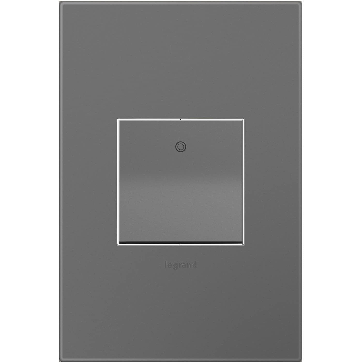 Legrand Adorne 15A 1 or 3-Way Paddle Switch Magnesium Finish ASPD1532M4-12PK