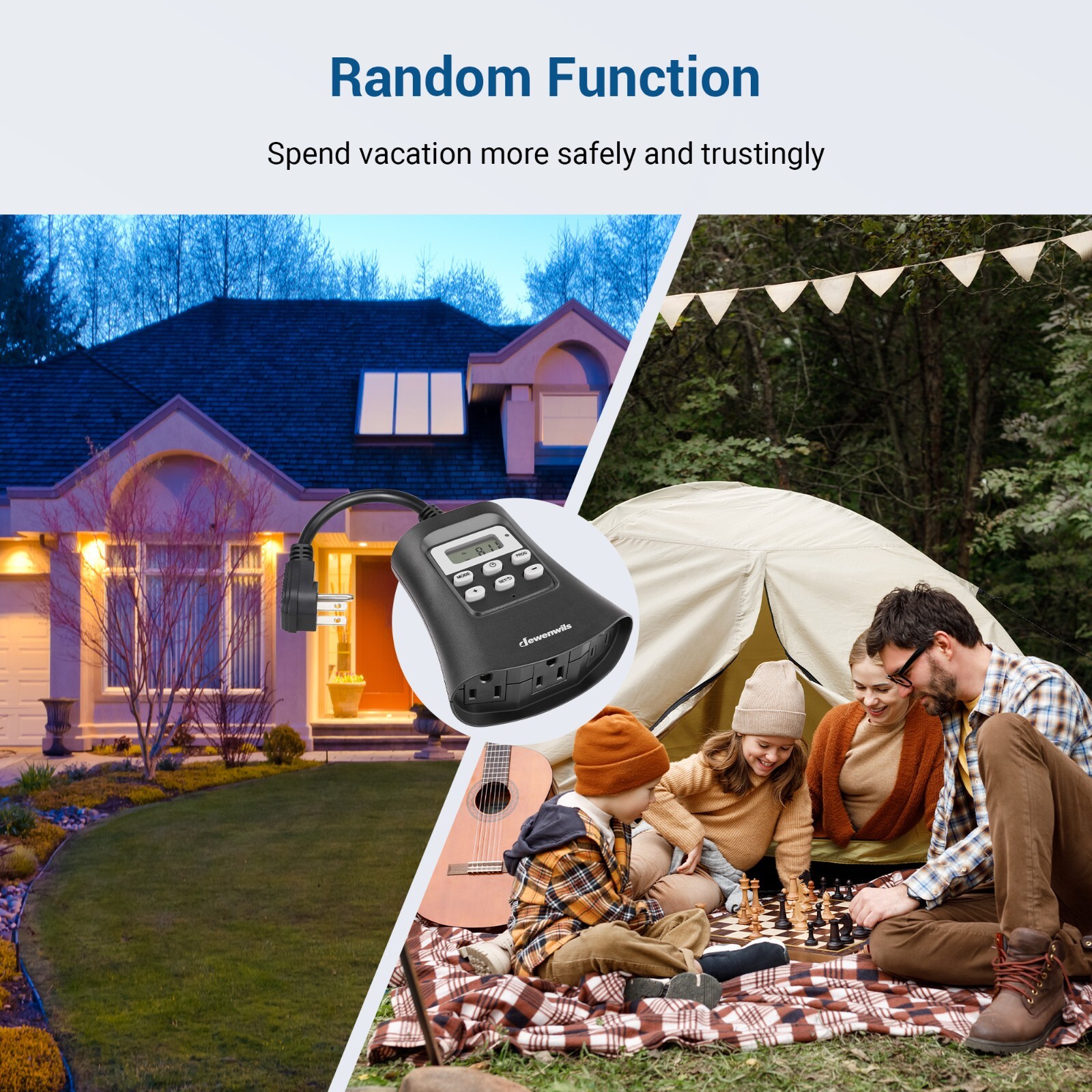 DEWENWILS Dusk to dawn Outdoor Digital Timer Outlet Plug in Switch for Lights