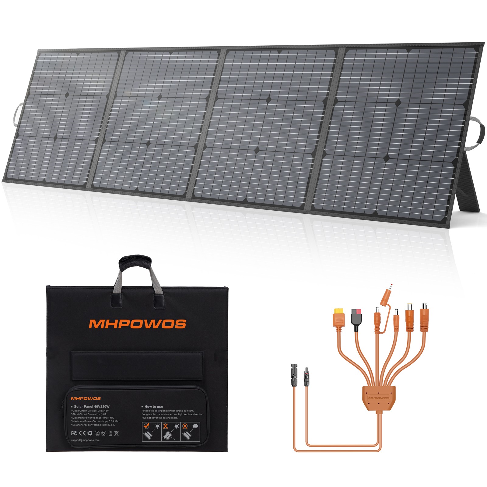 220w Portable Solar Panel Foldable for EcoFlow Bluetti Jackery Solar Refurbished