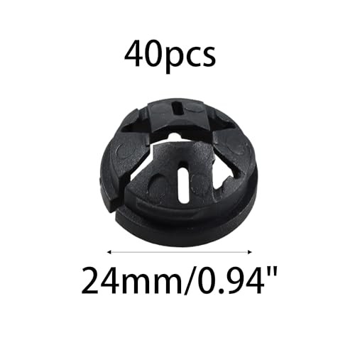 40PCS 3/8-1/2 Inch Push-in Cable Connectors, Non-Metallic Design for 1/2 Black