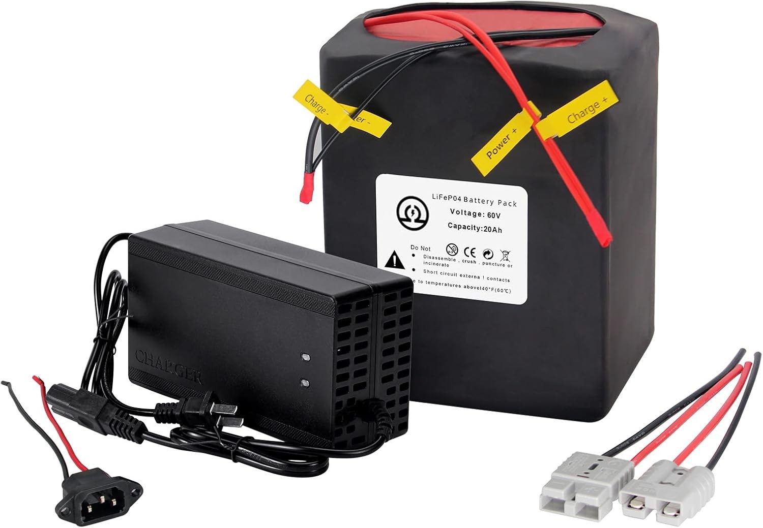 60V Battery Pack 20Ah Li_thium Lifepo4 B_ike for 1500W Ele c/tric Motor 50A BMS