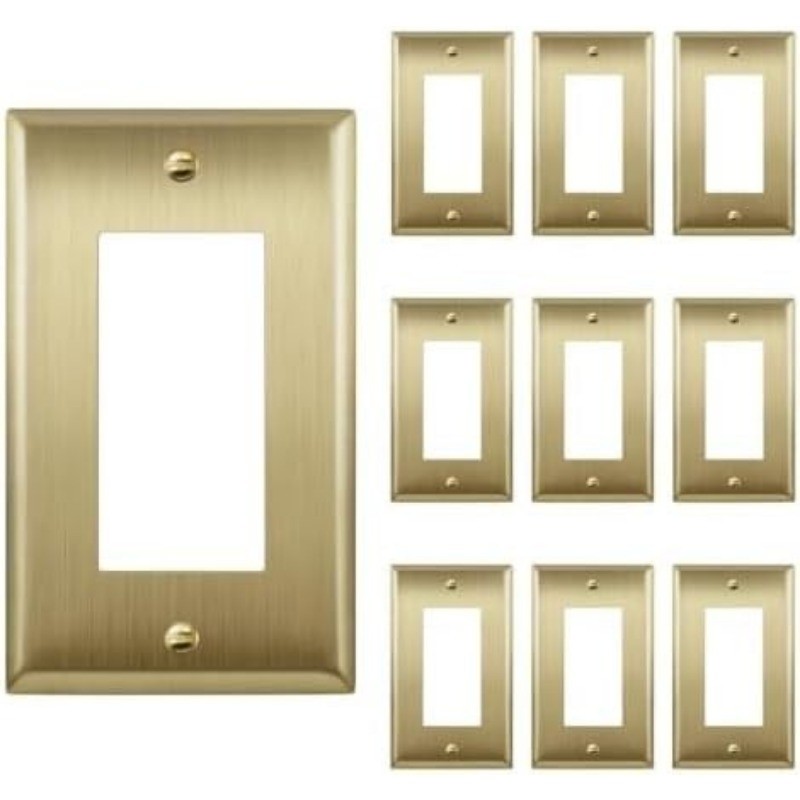 Decorator Switch/Outlet Metal Wall Plate Stainless Steel 201 Corrosion Resistant