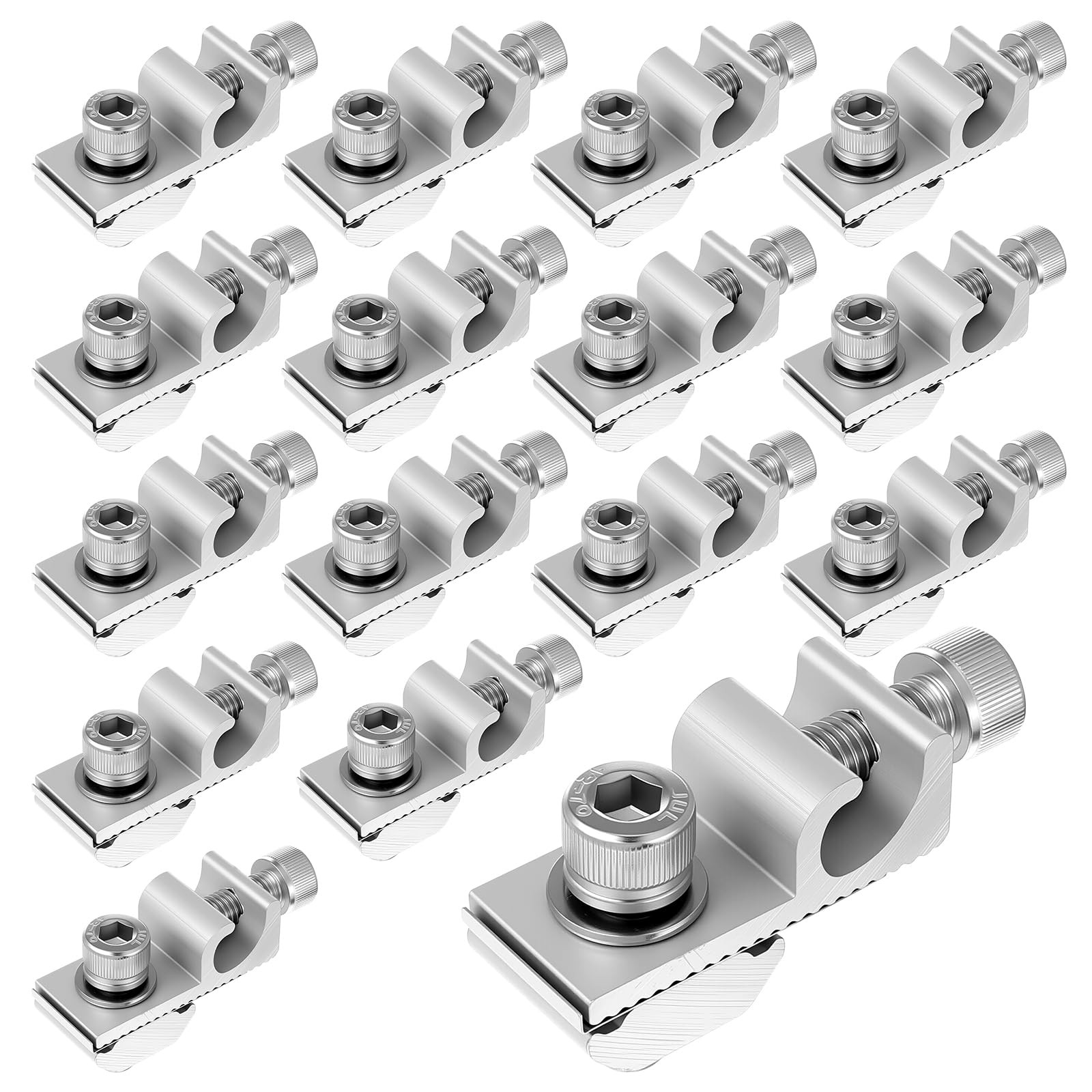 16 Pack Solar Panel Grounding Clamps Set – Aluminum Alloy Thunder Protection …