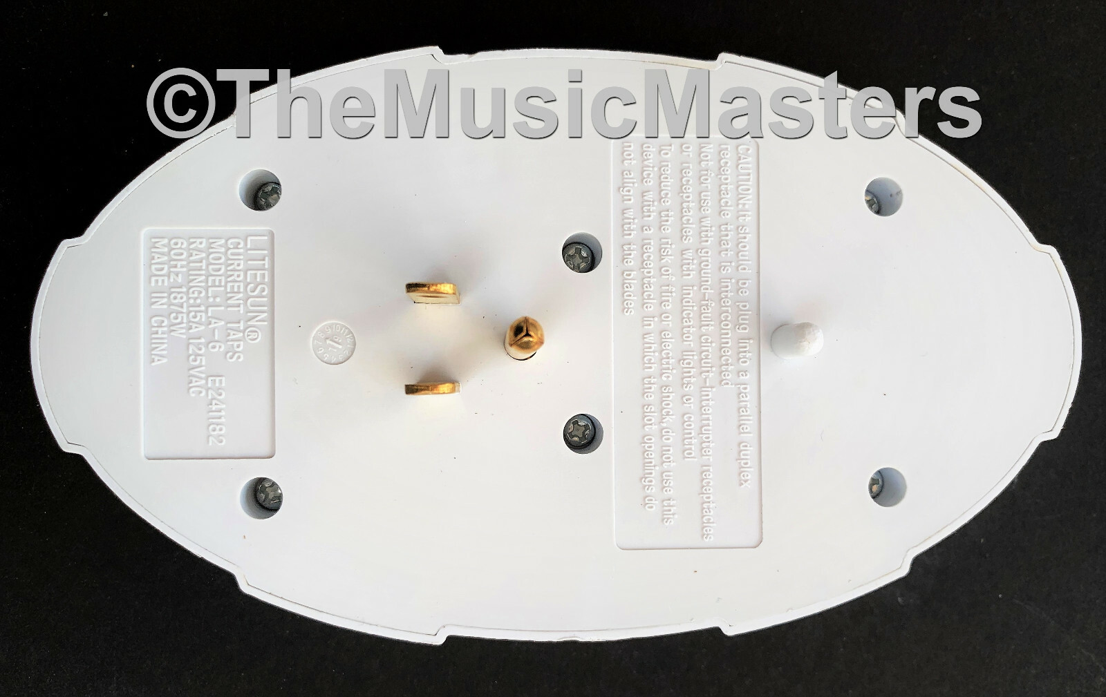 (2) 6 Outlet Electrical Socket Adapter Cover Oval 6-Way Wall Plug Power Splitter