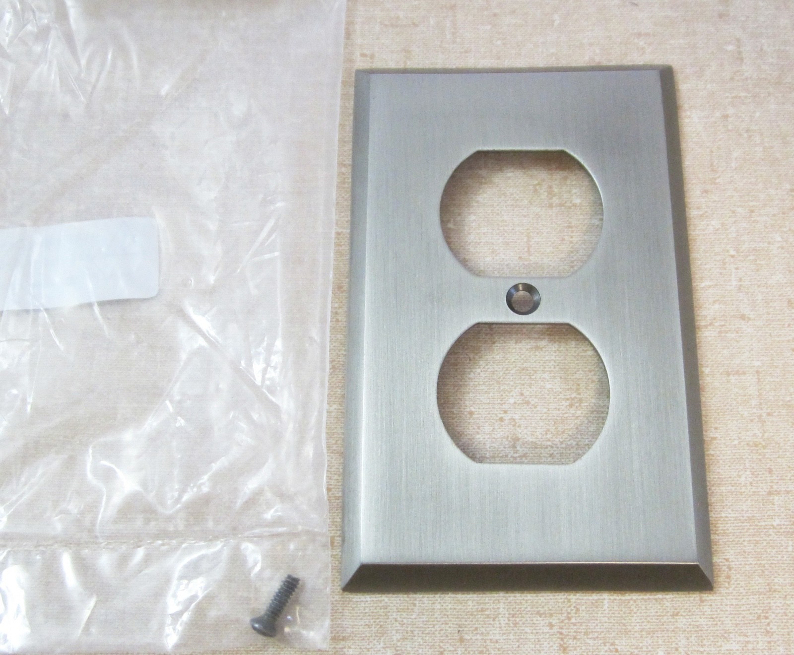 Traditional Forged Brass Single Gang Duplex Cover, Antique Pewter (Rejuvenation)