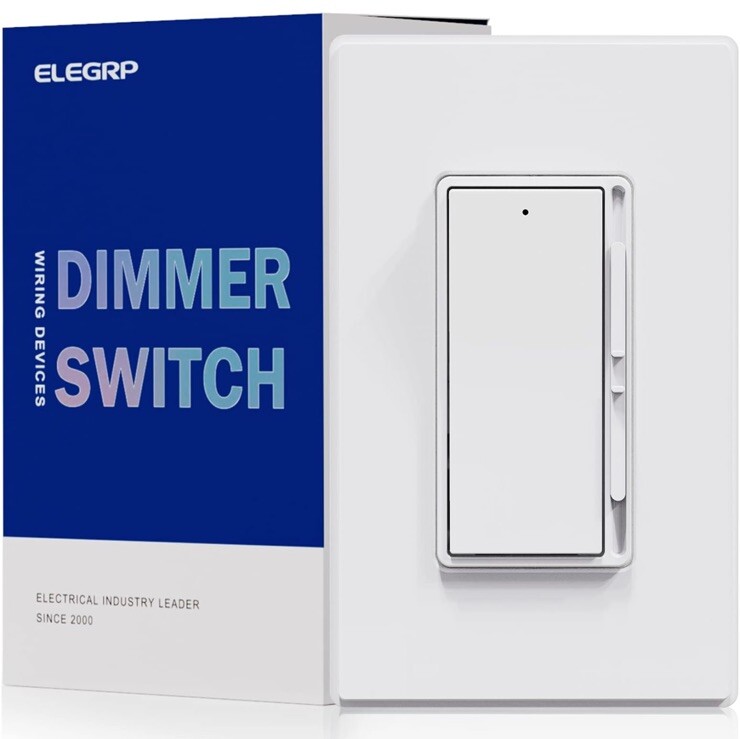ELEGRP Digital Dimmer Light Switch for 300W Dimmable LED/CFL Lights and 600W Inc