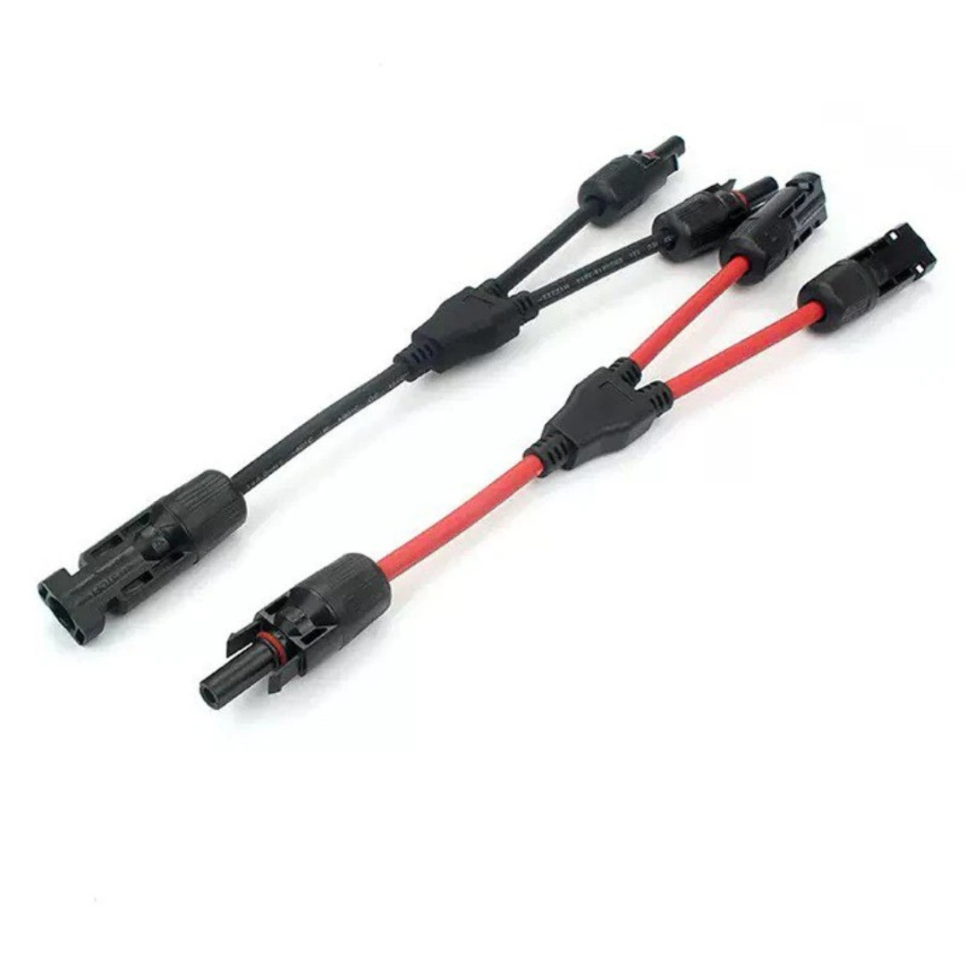 Solar Panel Y Branch Parallel Connectors Adapter Cable Wire Connection Extension