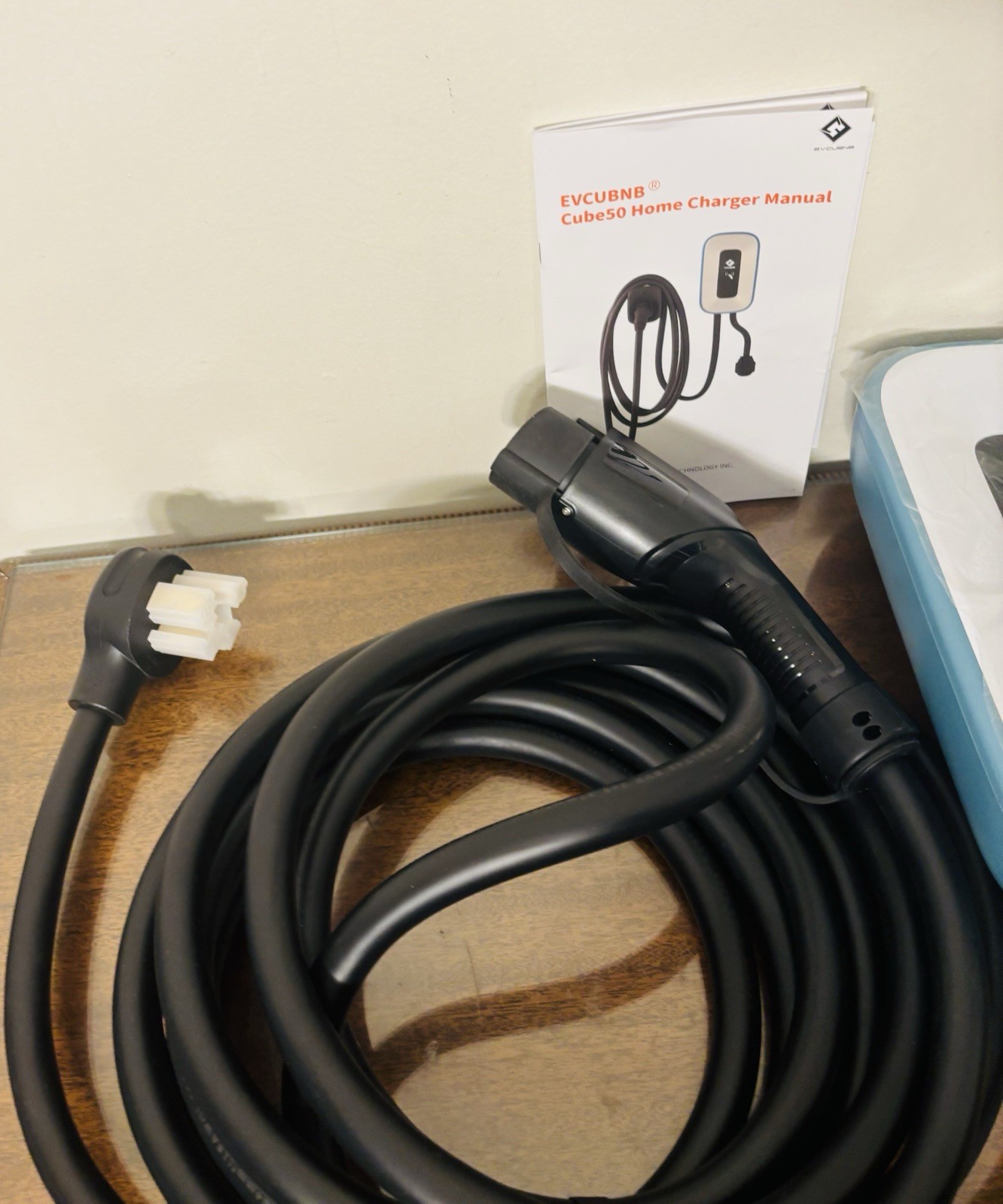 EV Charger Level 2 50A 240V Charge Station 25ft Cable WiFi/APP/RFID/Bluetooth