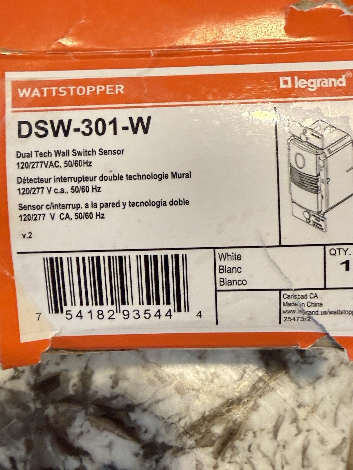Legrand Wattstopper DSW-301-W