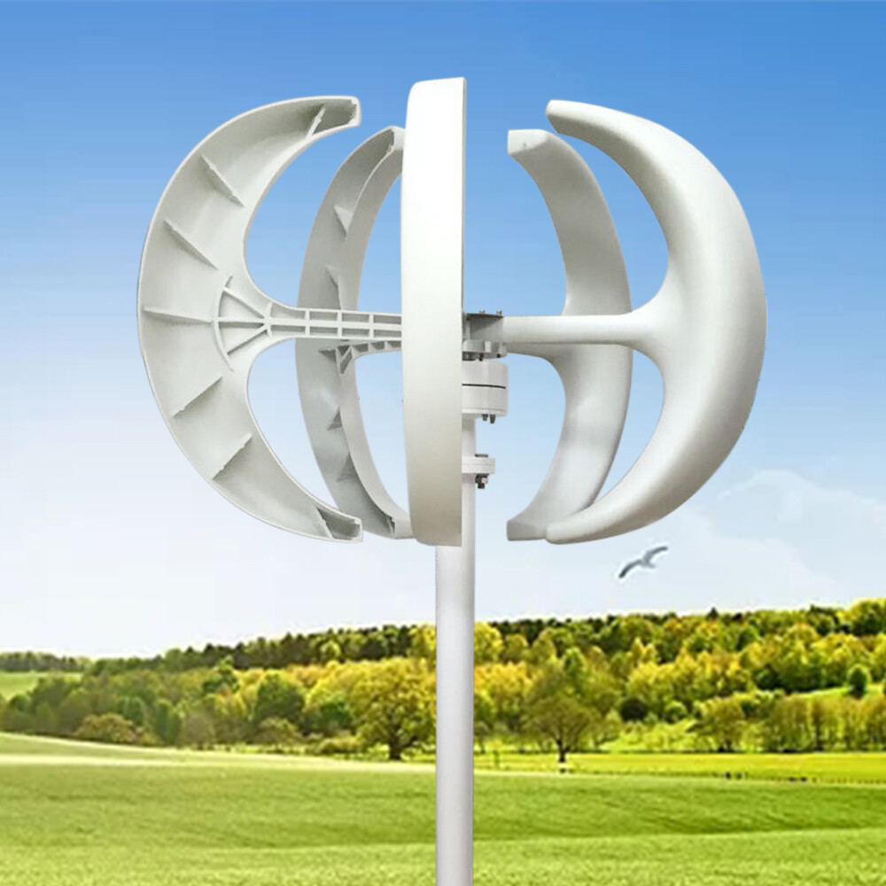 12V 600W Vertical-Axis Wind Turbine Generator 5-Blade Nylon 0.9m Off-Grid