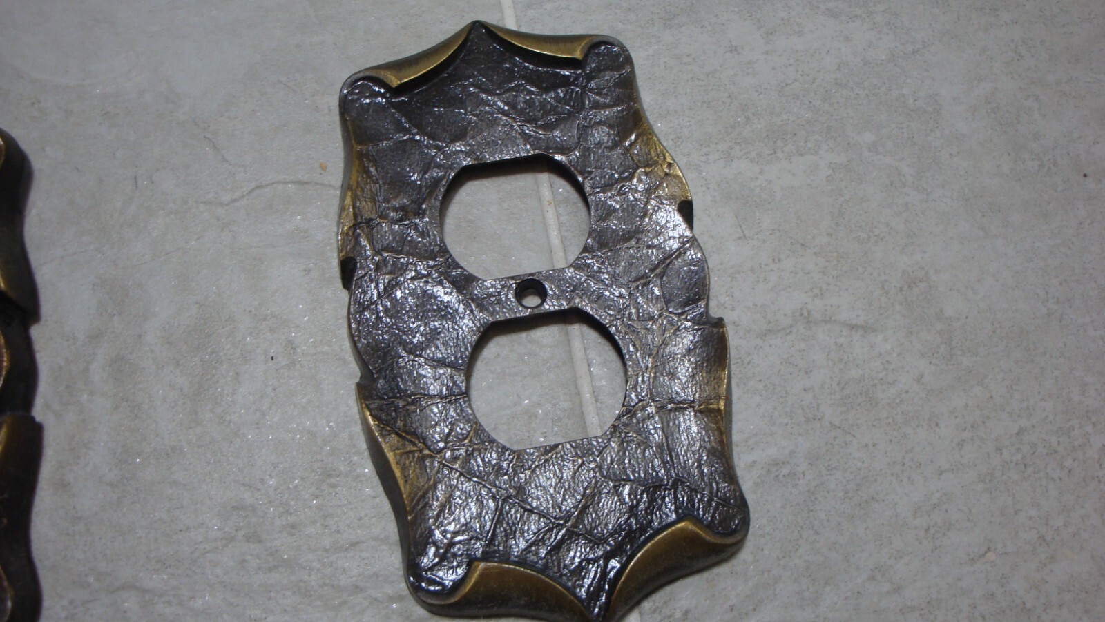 Metal wall switch decorative cover plates and kitchen cabinet handles set