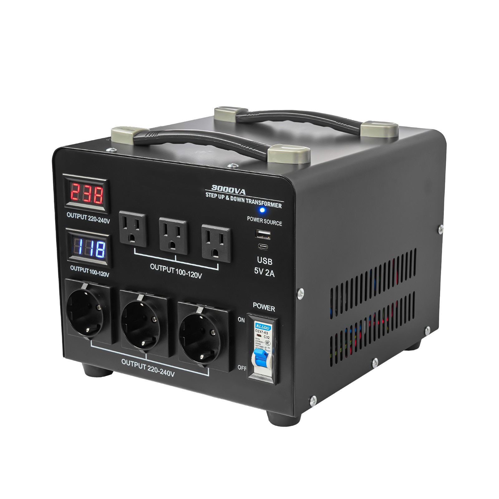 3000VA Automatic Voltage Converter Transformer for 110V to 220V & 220V to 110V