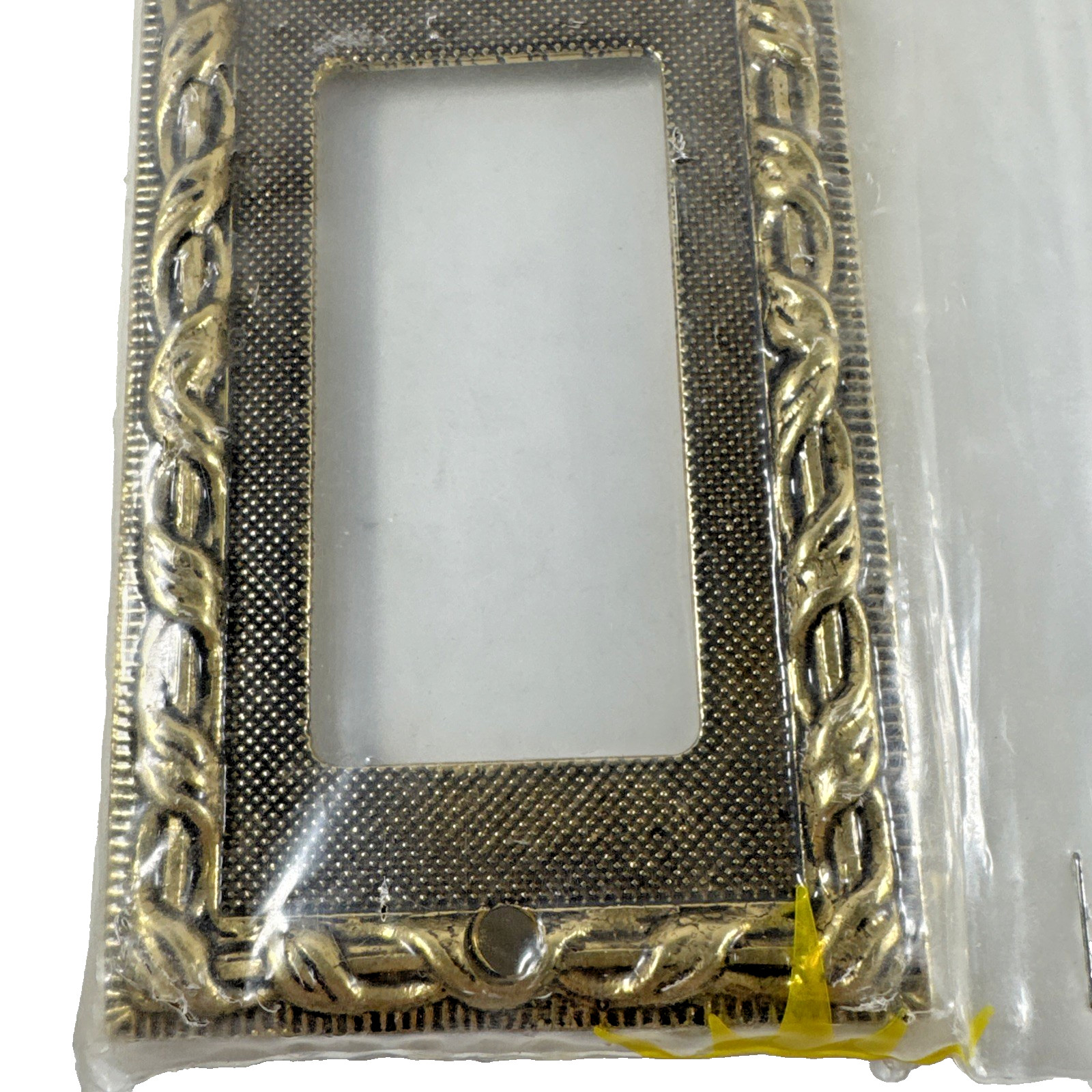2x Vintage 1980s Blue Chip SOLID BRASS Switch Plate Covers Rectangle Opening