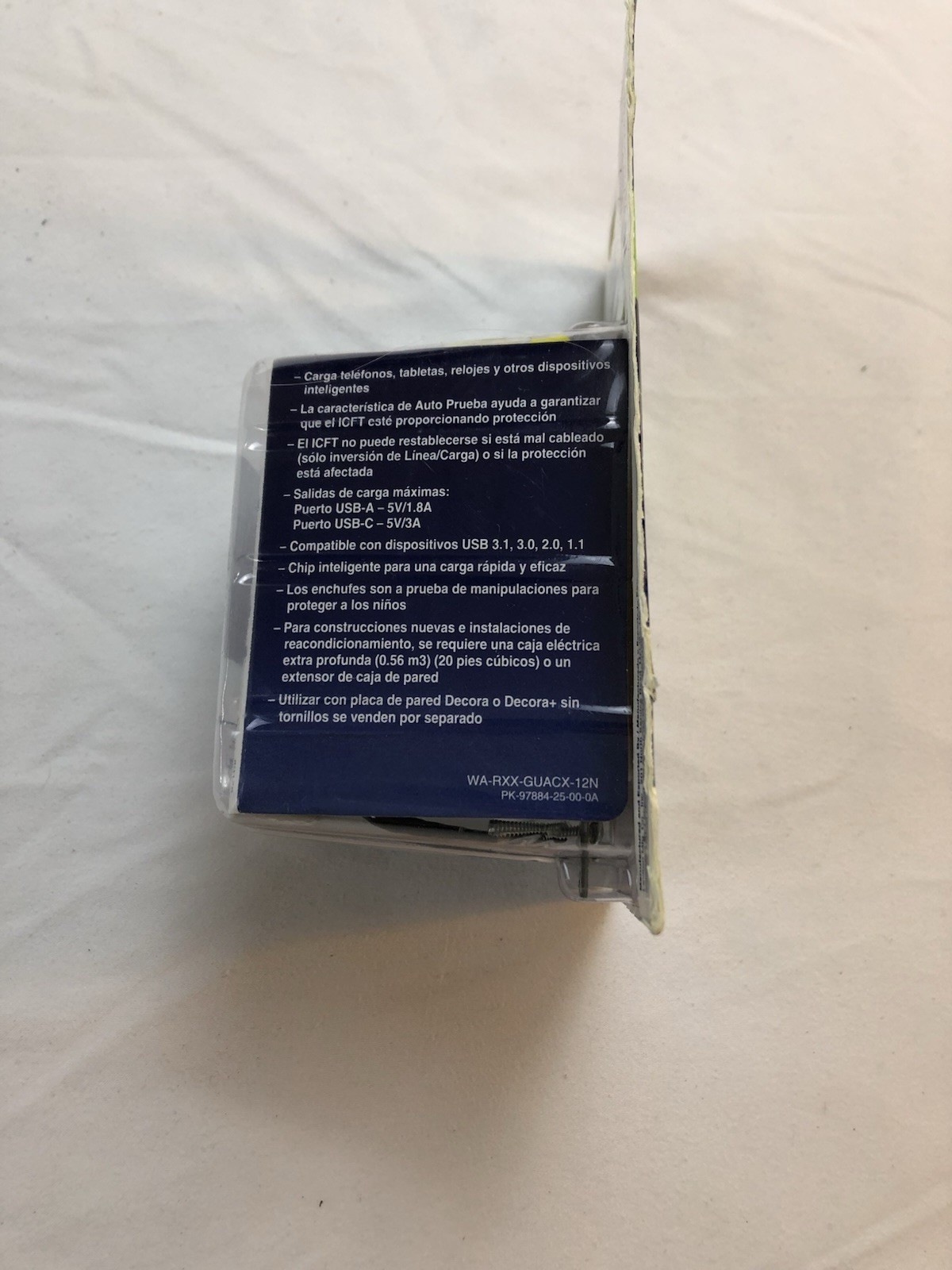 Leviton GUAC1-BW 24W USB-A USB-C GFCI Outlet White Tamper Resistant New