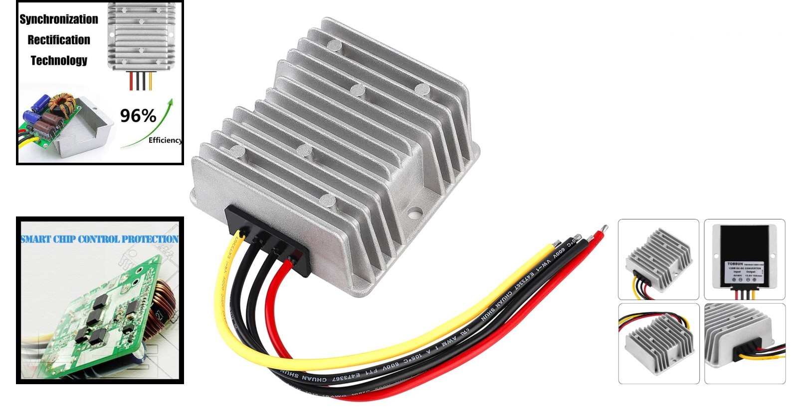 High-Efficiency 10A Voltage Transformer DC 8V-40V to 13.8V with Smart Protection