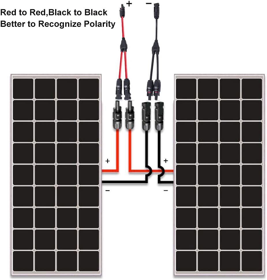 Solar Panel Y Branch Cable Connection Waterproof Adapter Connector Extension USA