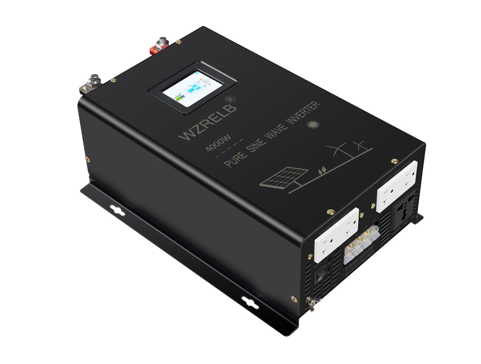3000/4000W Split Phase Pure Sine Wave Inverter 24V/48VDC to AC120V 240V 5Outlets