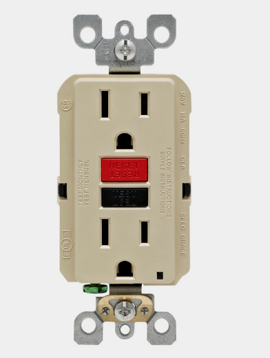 LEVITON Ivory Thermoplastic GFCI OUTLET 15 Amp 125 Volt 1 pack GFNT1-0RI