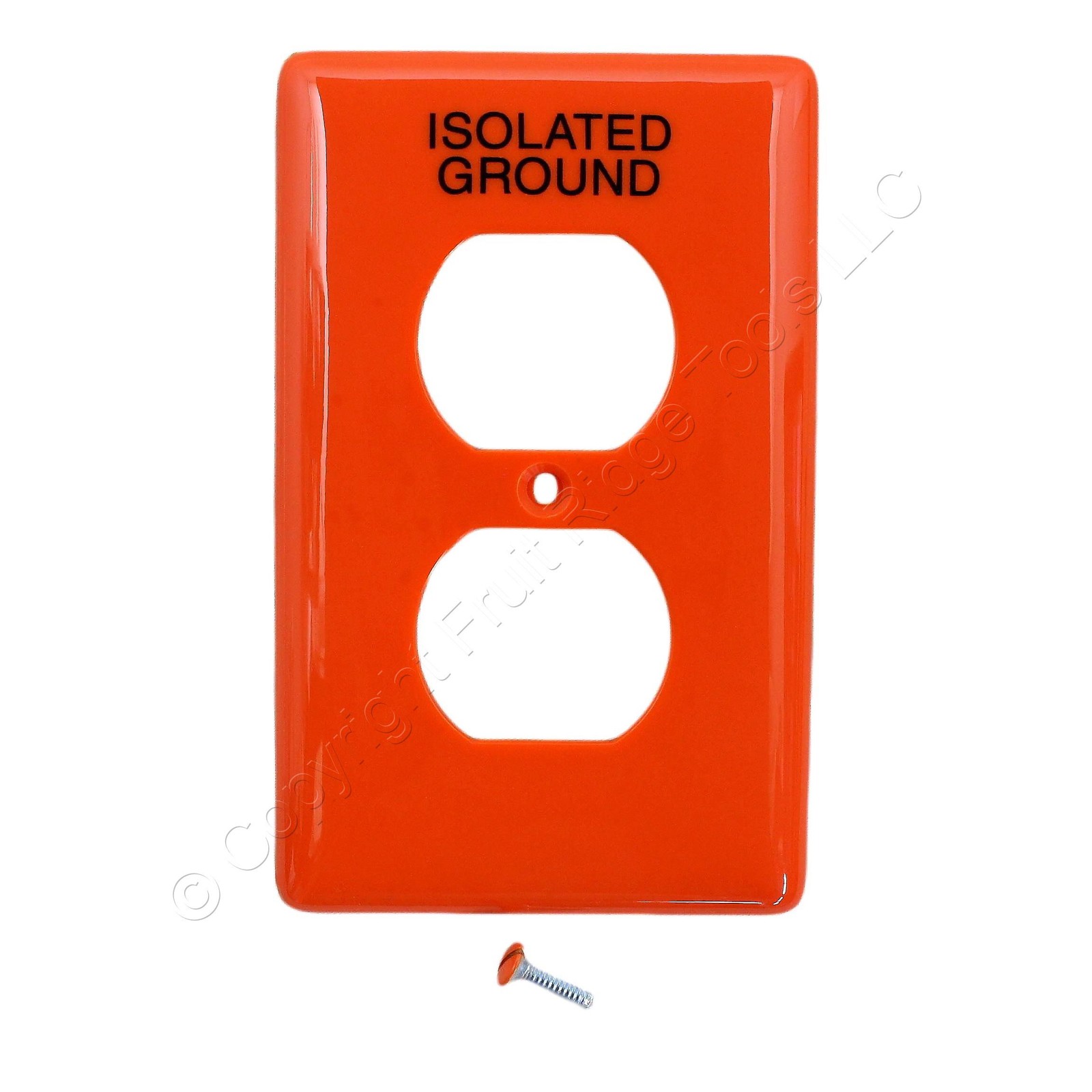 Hubbell NP8OIG Orange 1-Gang Duplex Unbreakable Nylon Standard Wallplate Cover