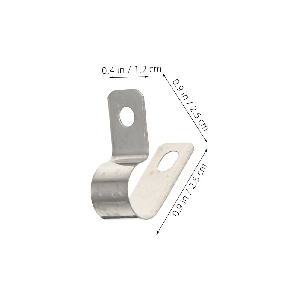 100pcs Wire Screw Clamps 10mm R-Type Cable Clips For Hanging String Lights Wire