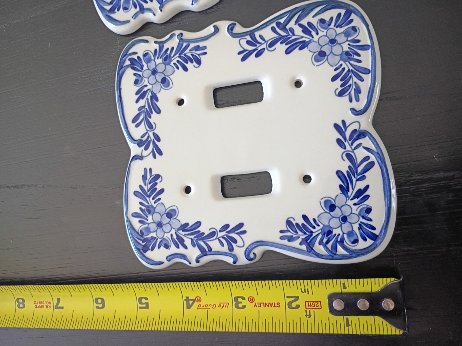 Vintage Delft Blue – Double Light Switch Plate Covers – Set of 2 NOS