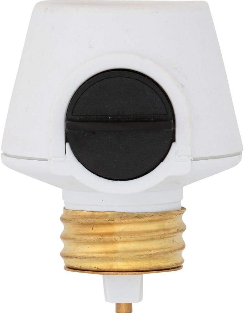 Westek 6009B 100W Full Range Lamp Socket Manual Dimmer, White