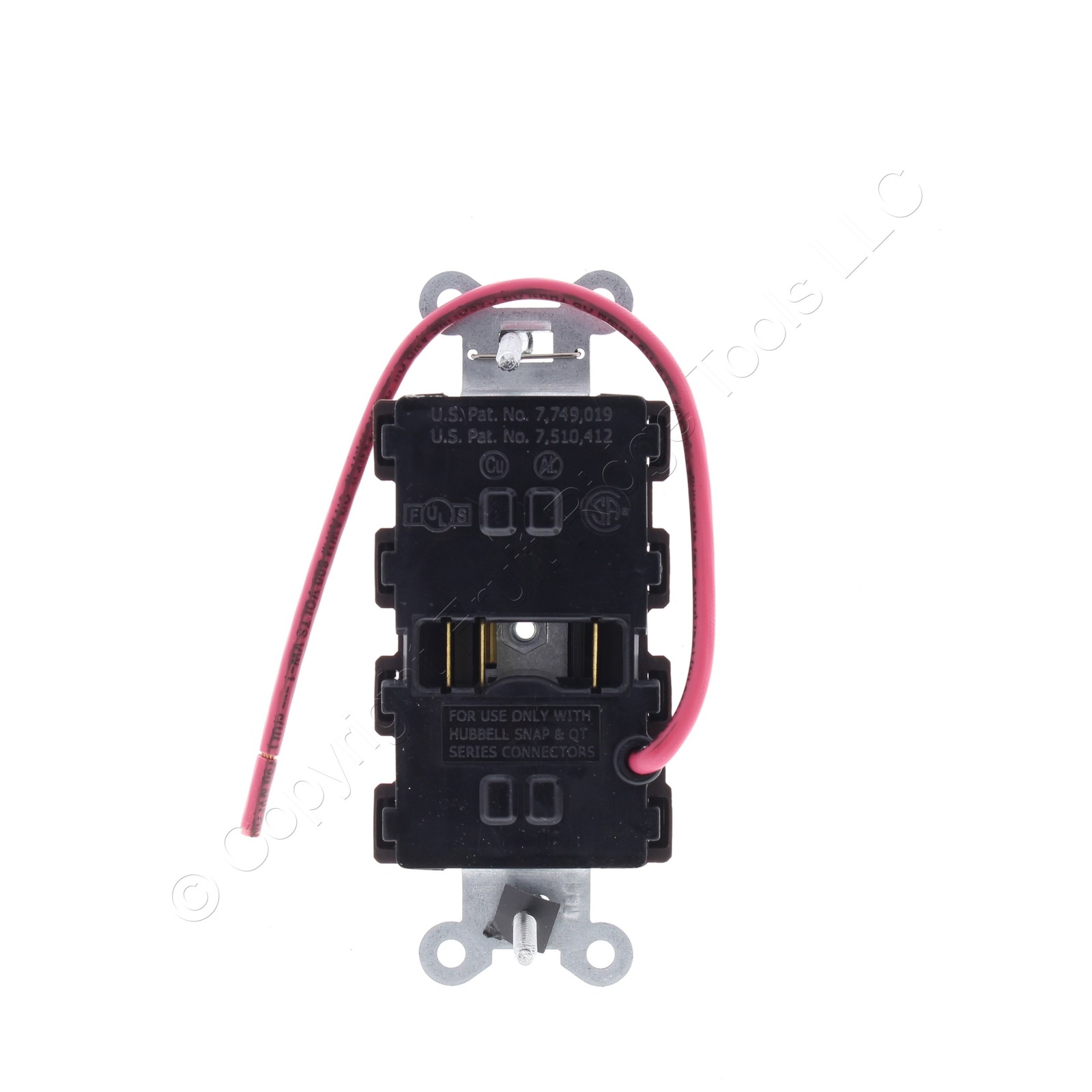 Hubbell SNAP5262SC Brown 15A SnapConnect Duplex Outlet Receptacle Split Circuit