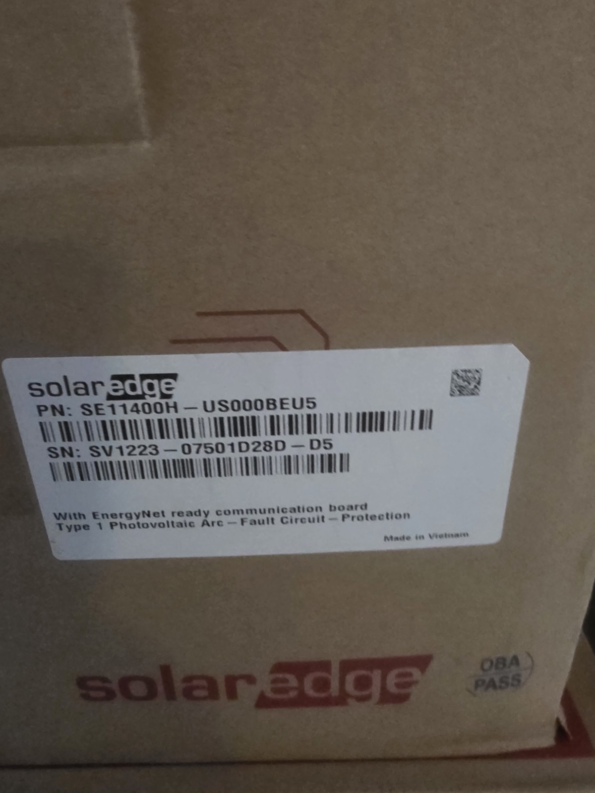 SolarEdge SE11400H-US000BEU5 11.4kW Home Wave Inverter New Sealed Box Single…
