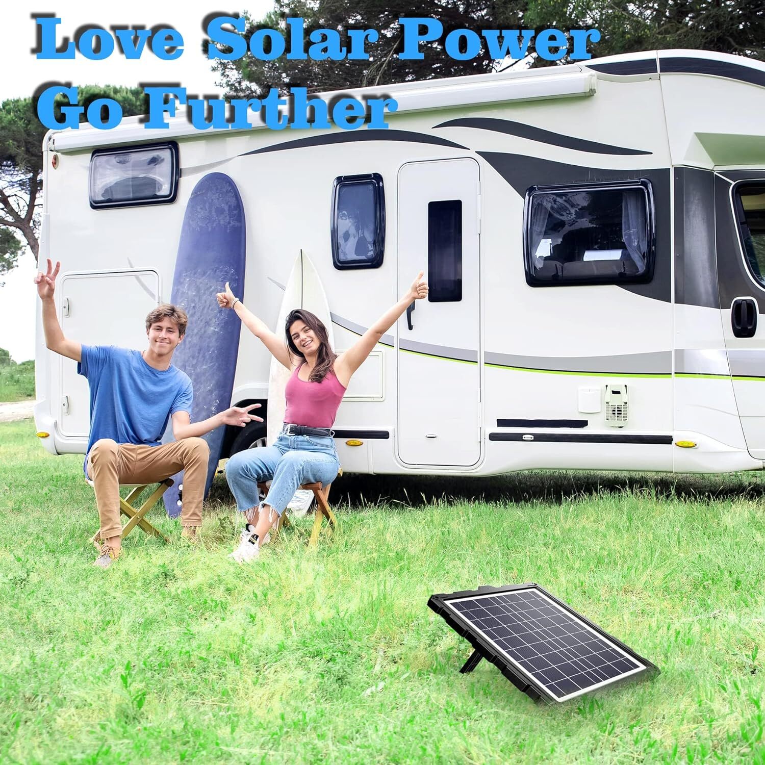 POWOXI-Upgraded-20W-Solar-Battery-Charger, Smart 3-Stages PWM Charge Controller